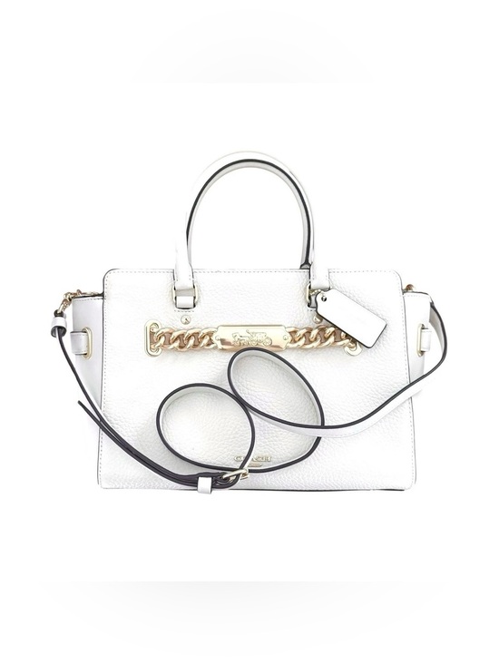Coach Handbags - Coach Blake 25 Carryall Chalk Pebbled Leather Purse